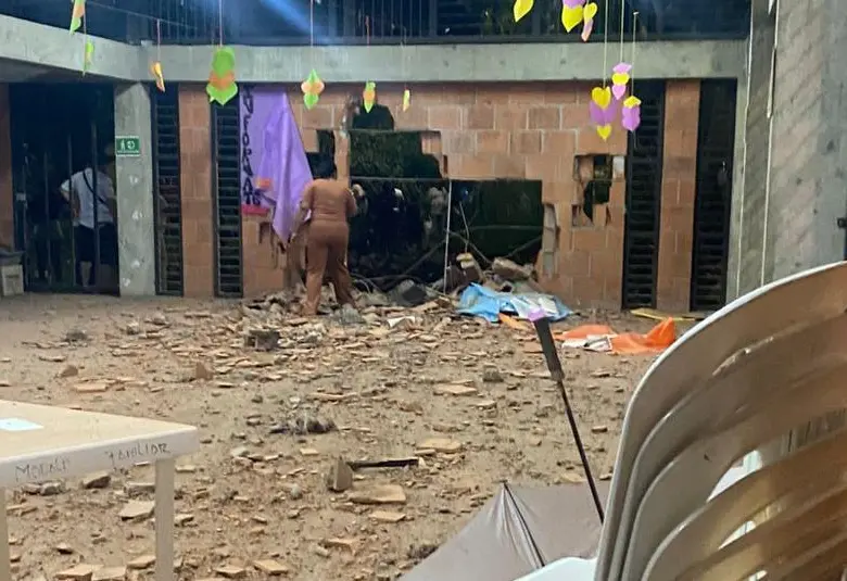 La explosión afectó a un jardín infantil. Foto: Archivo Particular/Redes sociales.