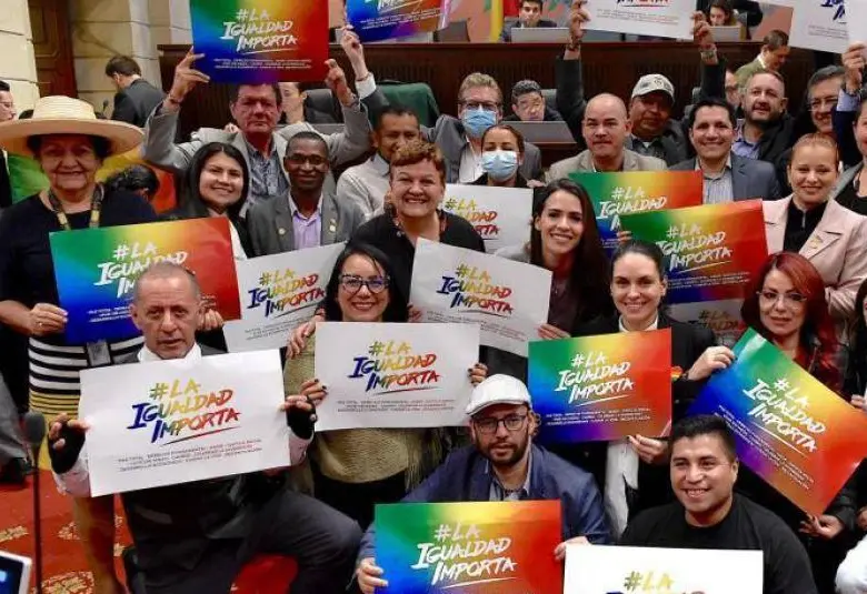 Cuando se aprobó su creación, así celebraron en la Cámara de Representantes. FOTO: REDES ALFONSO PRADA.