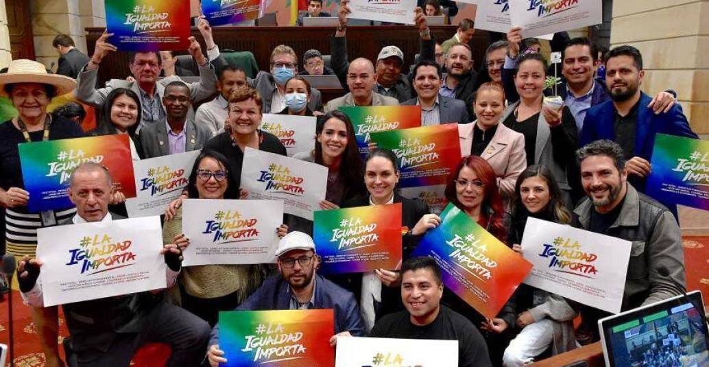 Cuando se aprobó su creación, así celebraron en la Cámara de Representantes. FOTO: REDES ALFONSO PRADA.