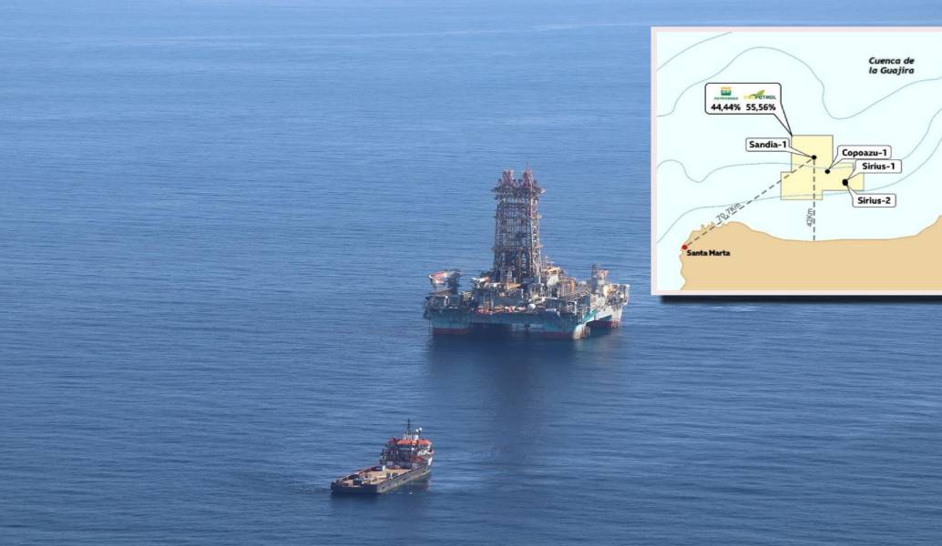 El pozo se encuentra aproximadamente a 42 kilómetros de la costa, en una profundidad de agua de 1.285 metros, cercano a Sirius y Copoazú. Foto: Cortesía