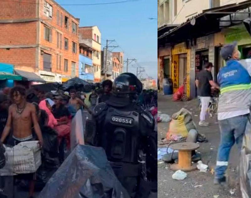 En video: Tumbaron cambuches en sector del Bronx en Medellín