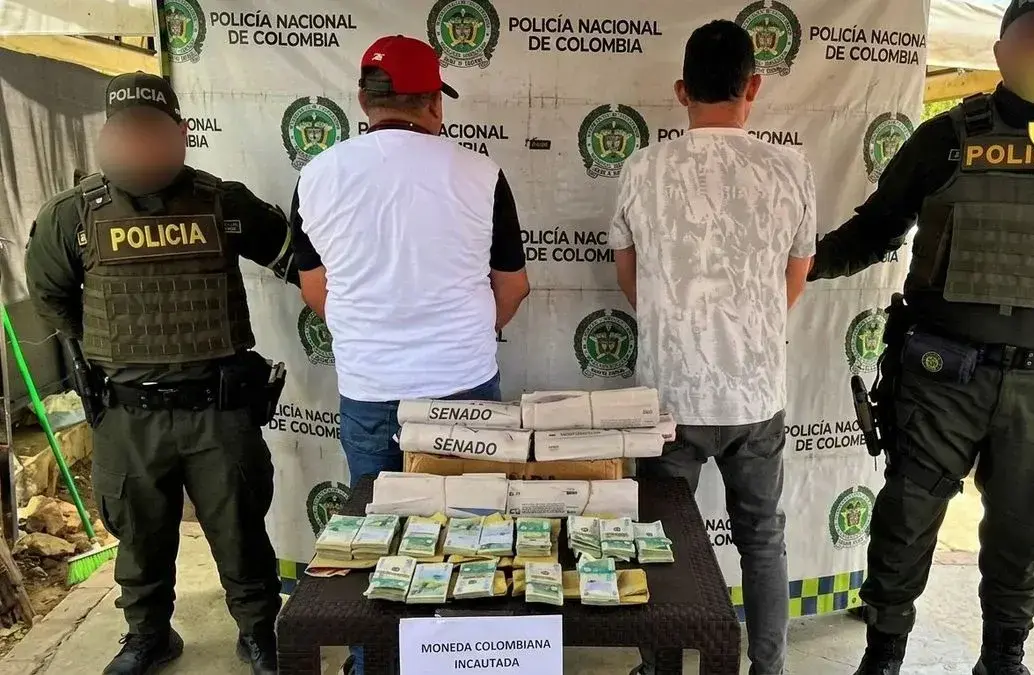 La captura se dio en la tarde del 6 de marzo. FOTO: POLICÍA NACIONAL DE COLOMBIA.