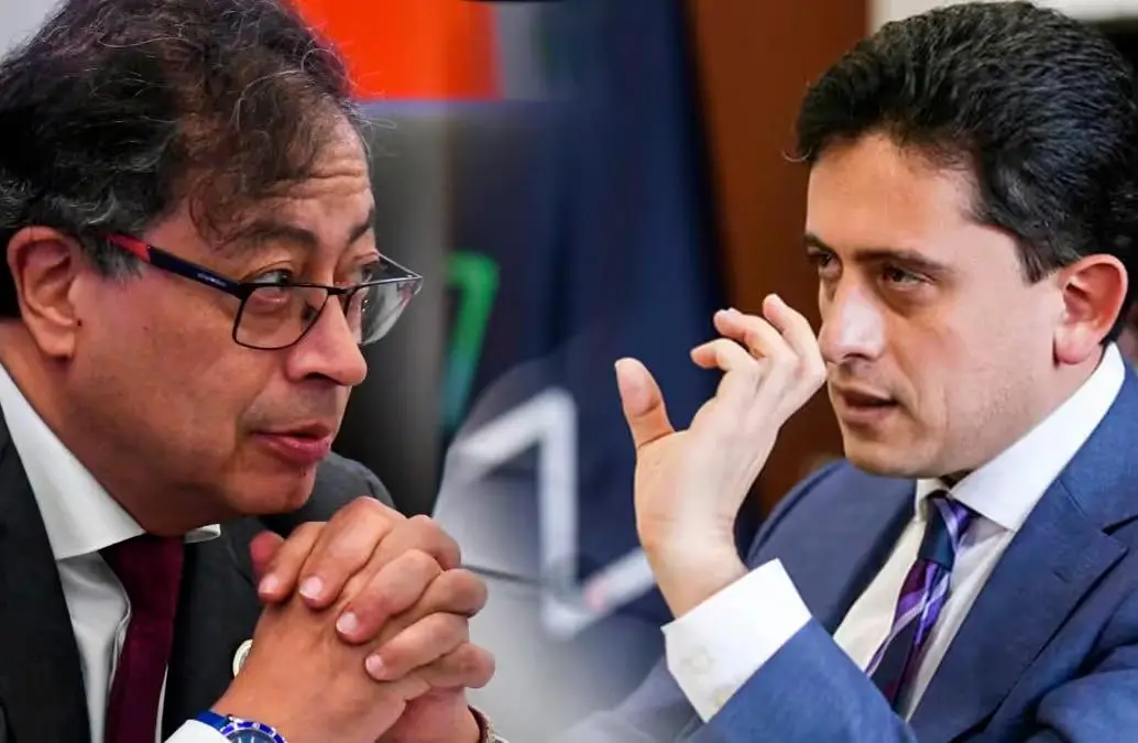 Denuncia contra Petro, exministro Reyes lo acusa de injuria en medio del escándalo por carbón colombiano e Israel. FOTO: Presidencia y Colprensa.