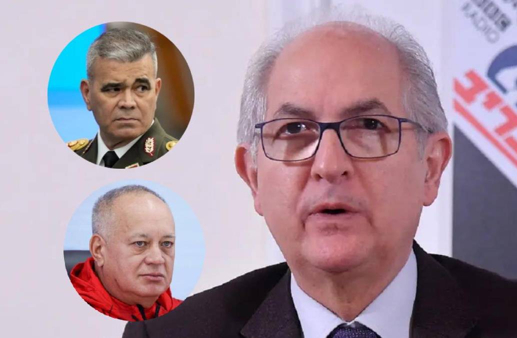 Ledezma dice que Padrino y Cabello, también junto a Delcy Rodríguez, lideran un Estado que ejerce el terrorismo y varios delitos. Fotos: AFP