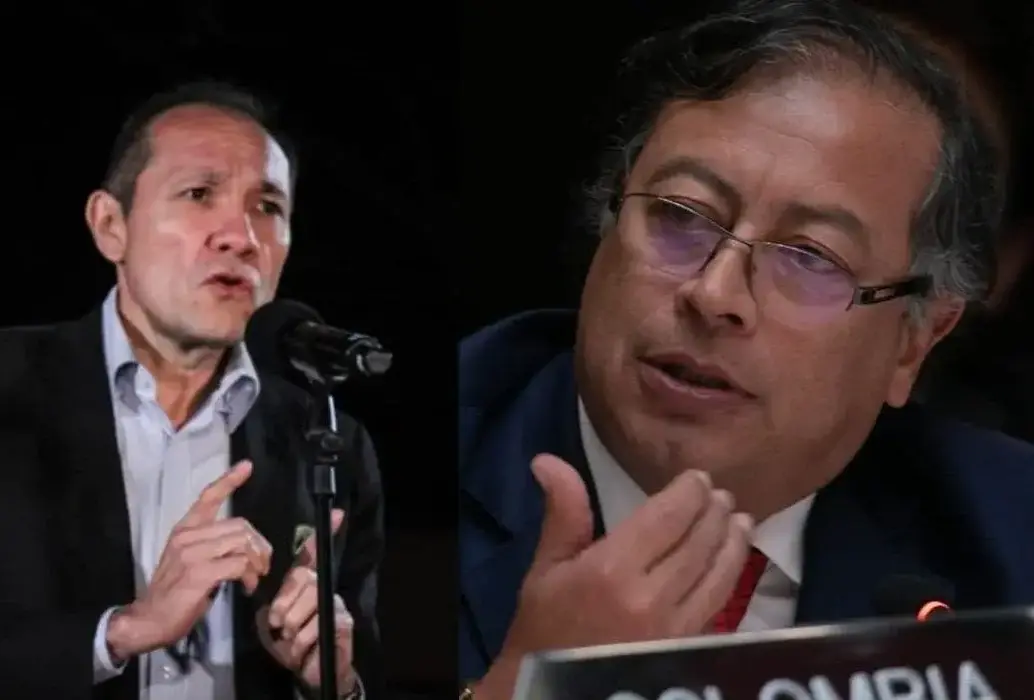 Antonio Sanguino, ministro del Trabajo; y Gustavo Petro, presidente de Colombia. FOTO: Cortesía MinTrabajo.