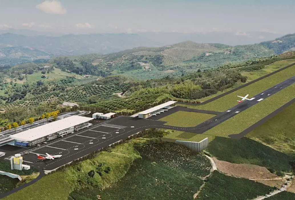 Representación gráfica del futuro aeropuerto del Café. FOTO: Cortesía