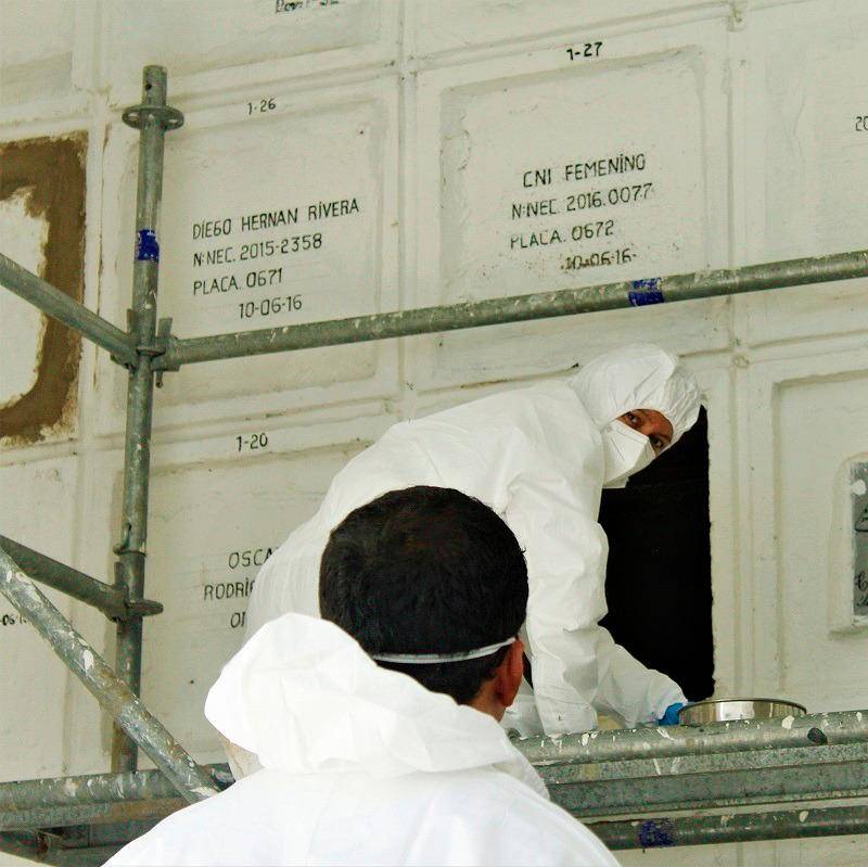 Las labores forenses en el Cementerio Universal se están realizando por parte de la UBPD desde el año 2020. FOTO: CORTESÍA UBPD