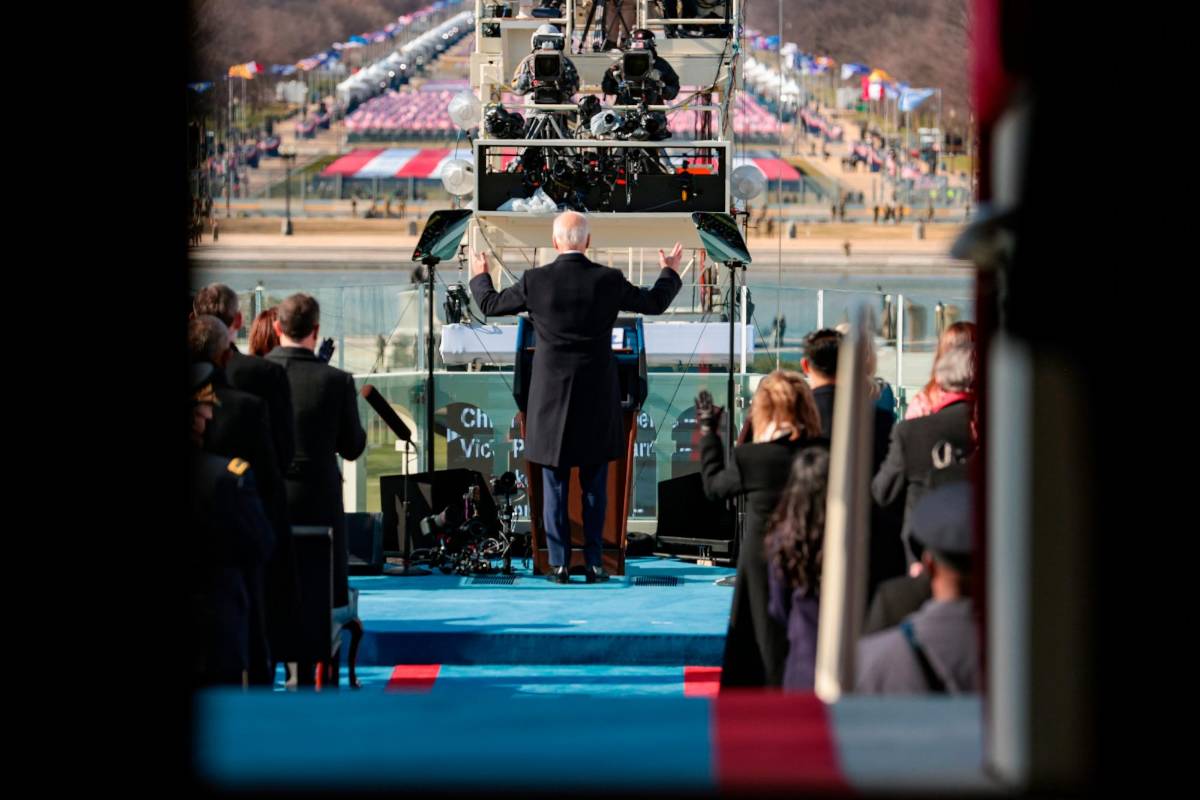 Su discurso de unidad y de democracia fue transmitido a millones de personas. Foto: Getty Images