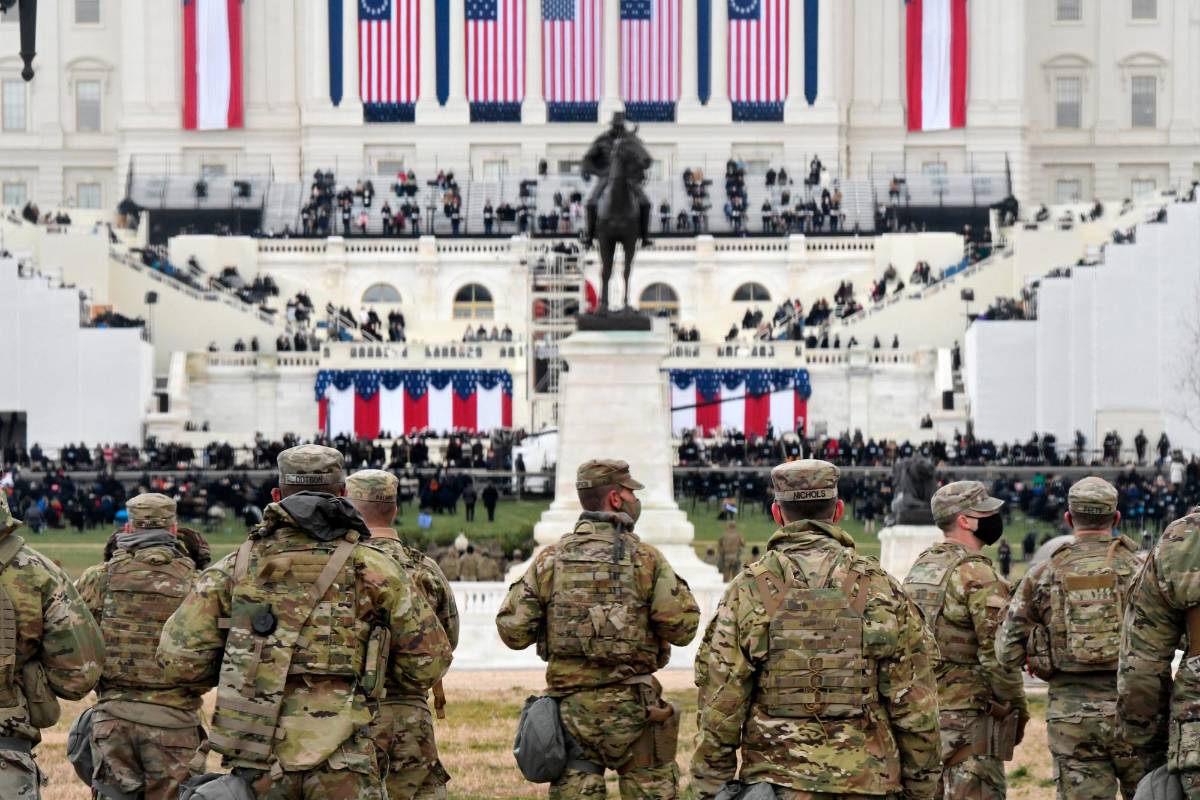 La Guardia Nacional y el FBI protegieron la ceremonia. Foto: Getty Images