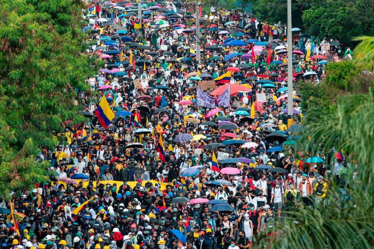 El 28 de abril se dieron las primeras marchas en la ciudad y aún siguen siendo masivas las manifestaciones. Foto: Jaime Pérez