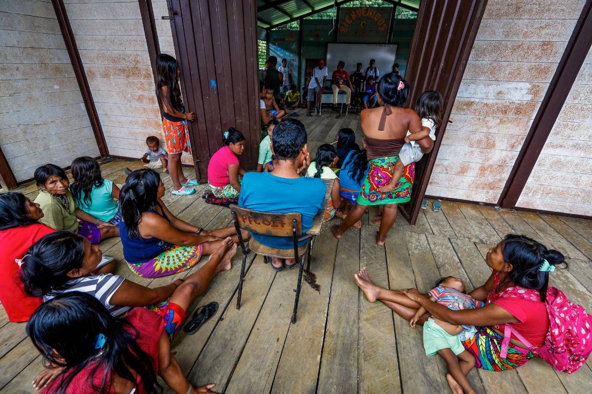 400 niños Embera llegaron desplazados según el censo hecho por el resguardo indígena. Foto : Manuel Saldarriaga