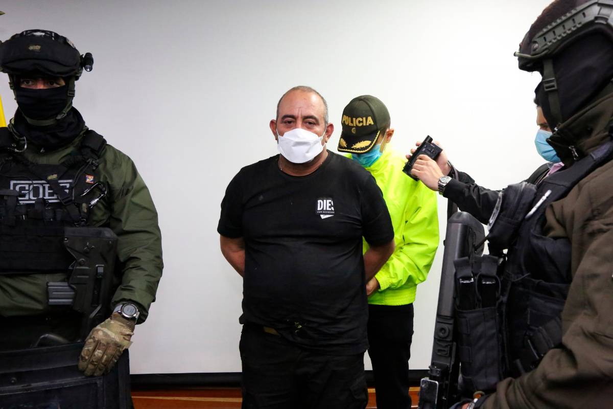 El jefe del Clan del Golfo fue capturado en medio de la operación Osiris, adelantada por efectivos de la Fuerza Pública. Foto Cortesía Policía Nacional