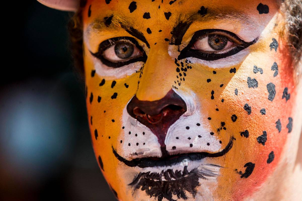 A las 11:30 de la mañana comenzó la marcha por la avenida El Poblado con dirección al parque de Envigado y luego al Parque del Artista, en Itagüí. Foto: Julio cesar Herrera 