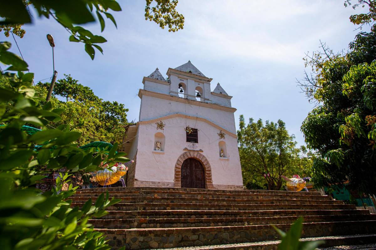 La iglesia del corregimiento esta en pie desde hace 500 años. FOTO CARLOS VELÁSQUEZ