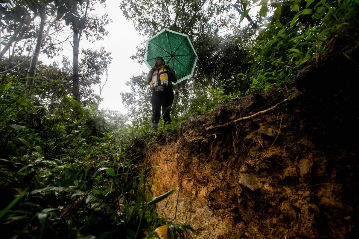 Sin acceso vehicular quedaron los habitantes de la vereda la Palma del corregimiento San Cristóbal. Foto Julio César Herrera