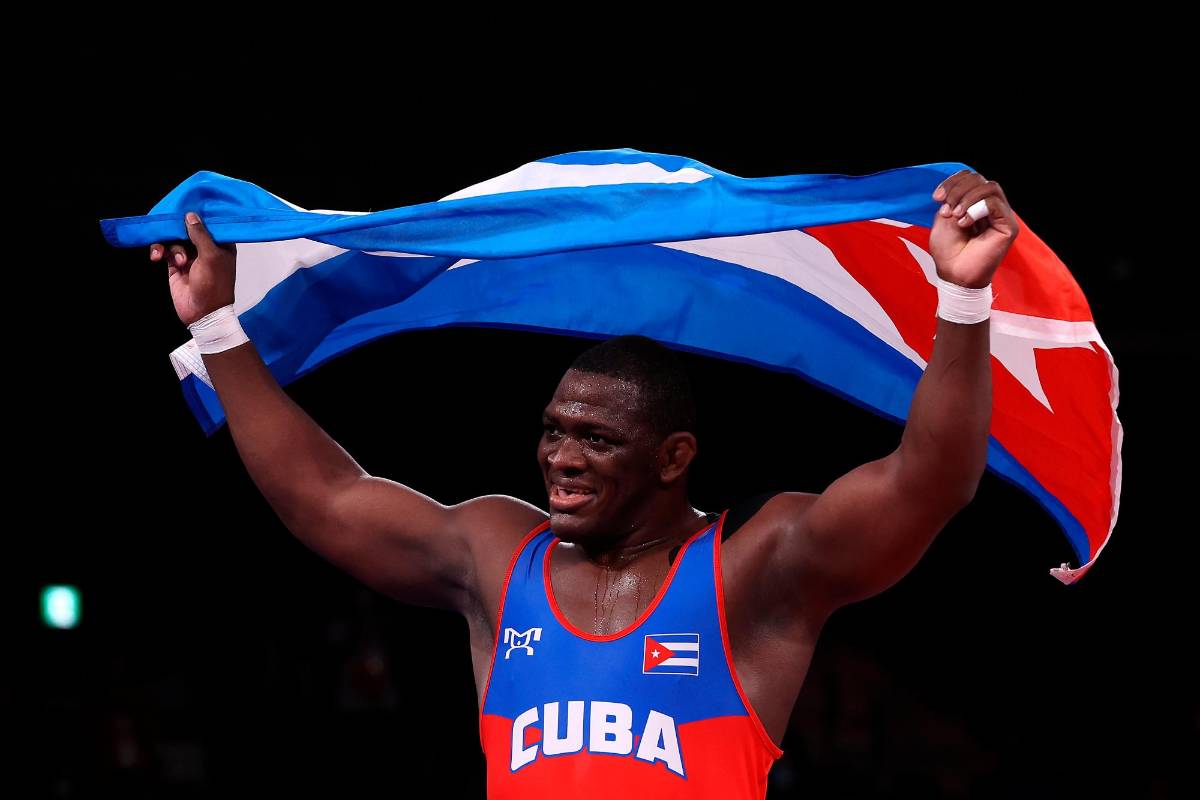 Oro para Cuba en lucha grecorromana, Mijaín López se convierte en el luchador con más oros olímpicos de la historia. Foto: Getty Images