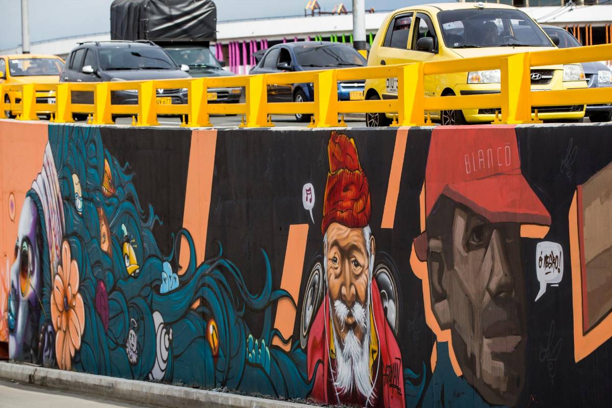 La intervención sirve para promover los artistas urbanos de la ciudad. Fotos Julio César Herrera.