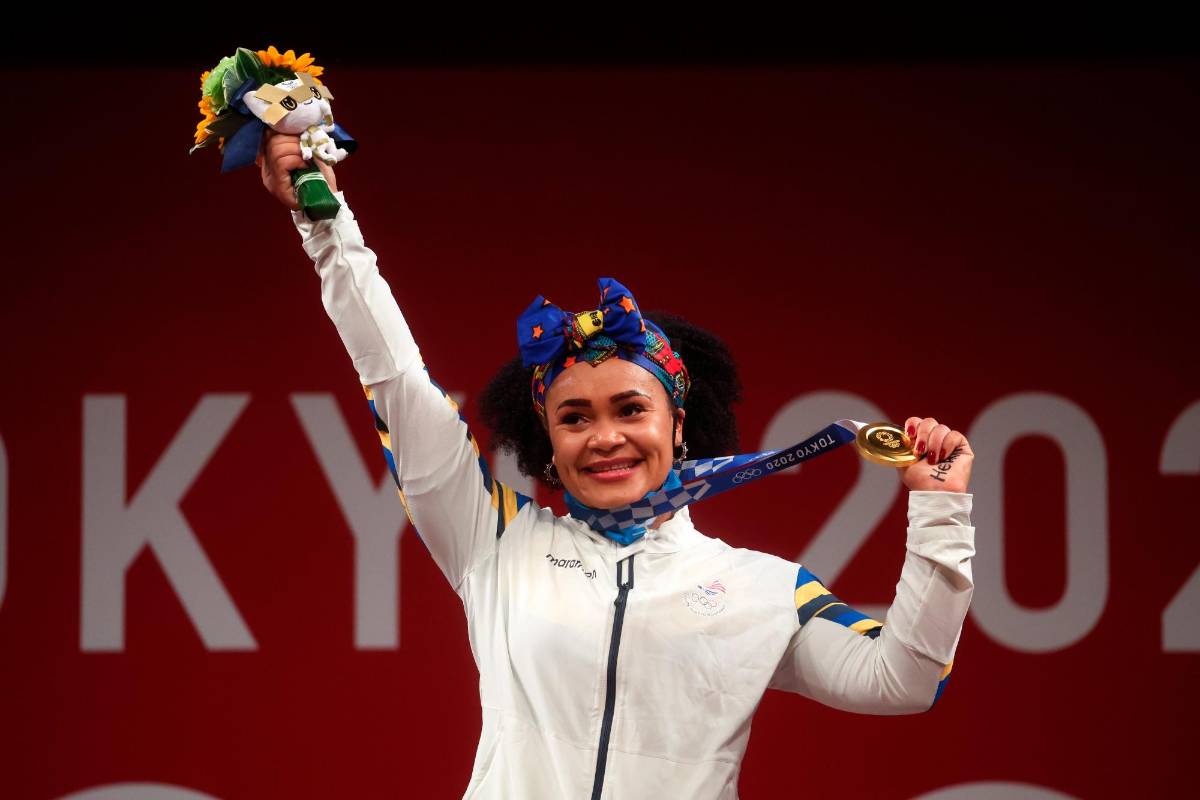 Con un oro histórico, Neisi Dajomes es la primera mujer medallista olímpica de Ecuador. Foto: Getty Images