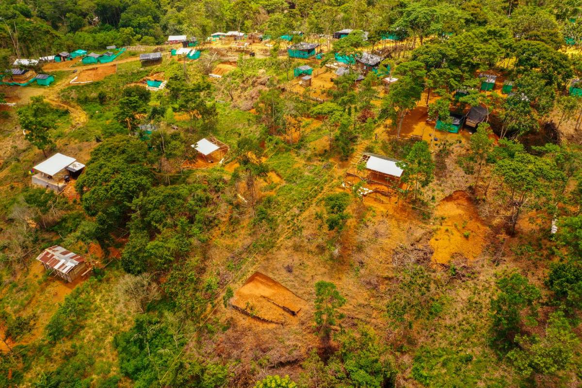 Con la invasión comenzaron a tumbar el bosque para hacer viviendas y ahora tienen moribunda a la reserva que surte el acueducto del municipio. Foto: Camilo Suárez Echeverry