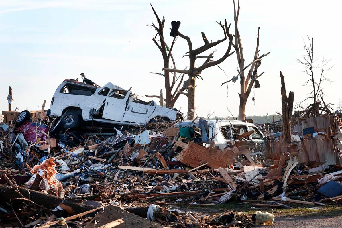 El Servicio Meteorológico de Missisippi pronostica fuertes tormentas con granizo, aunque no descarta que puedan darse fuertes vientos y más tornados. Foto: Getty