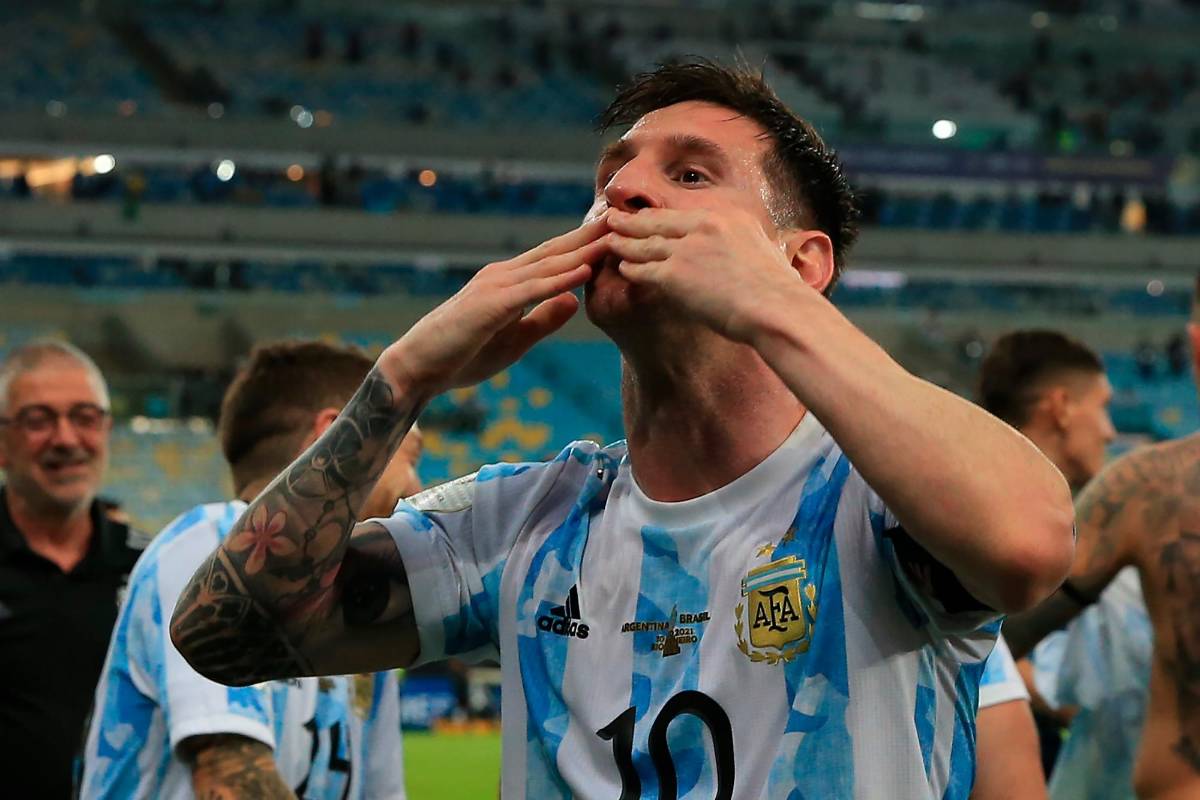 El primer título de Lionel Messi con el seleccionado de mayores. Foto: GettyImages