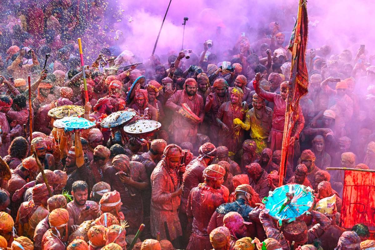Festival Holi de la India es una de la fiesta más colorida del mundo, la cual se festeja cada año entre marzo y abril, con la llegada del equinoccio de primavera. Foto: Getty