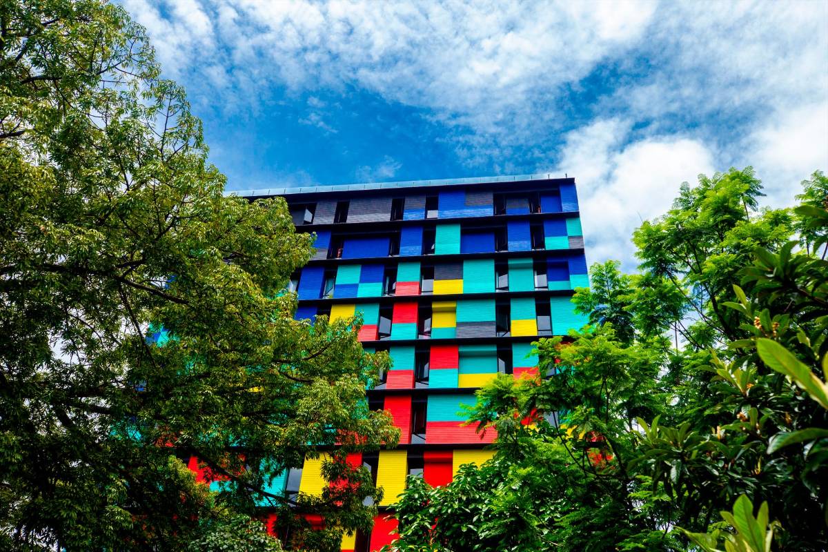 Estas fachadas llenas de color contribuyen con el embellecimiento del paisaje urbano. Foto: Camilo Suárez Echeverry