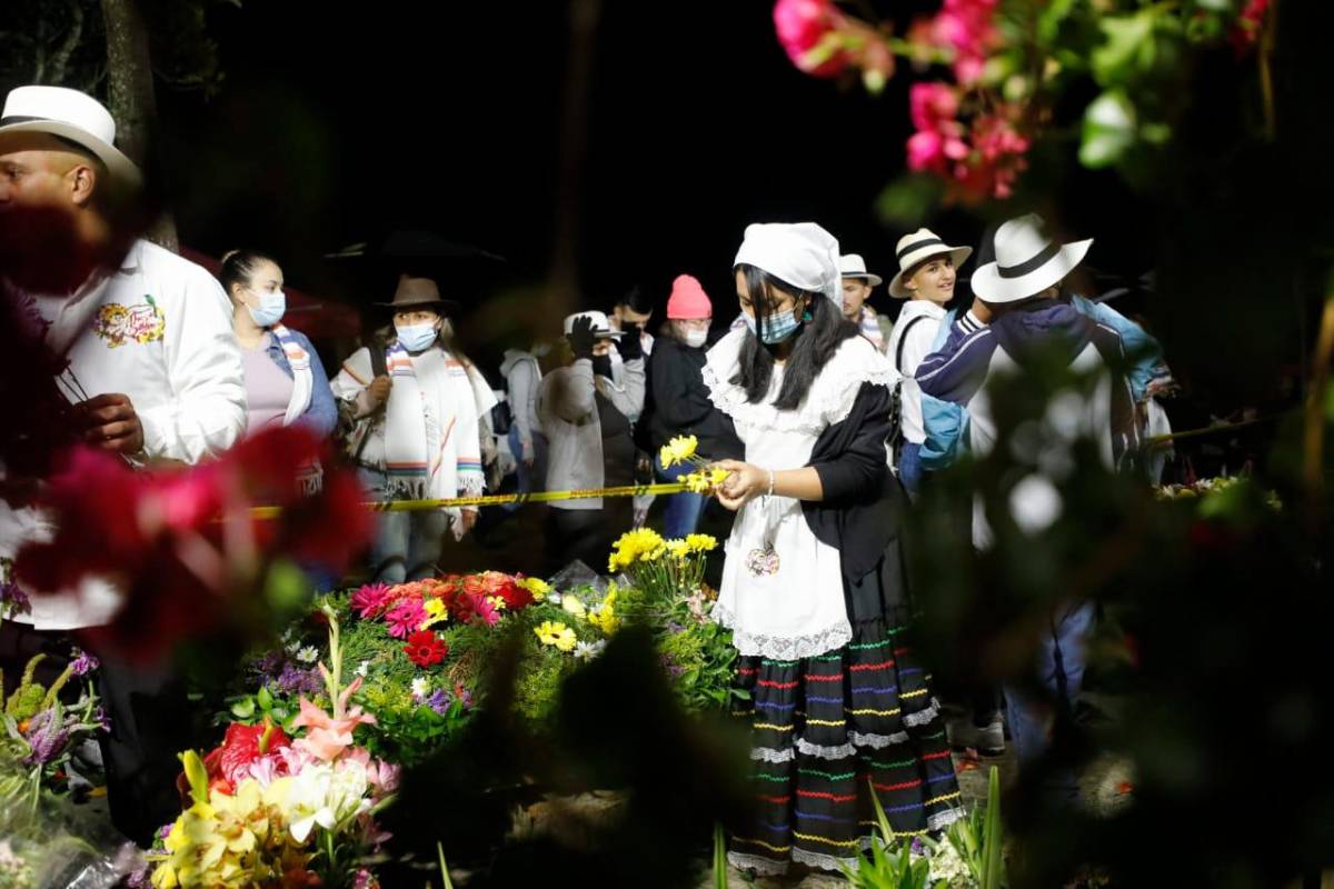 La mayoría de familias duermen muy poco pues quieren tener las silletas listas lo más tarde posible y así lograr que las flores estén más frescas. Foto: Camilo Suárez