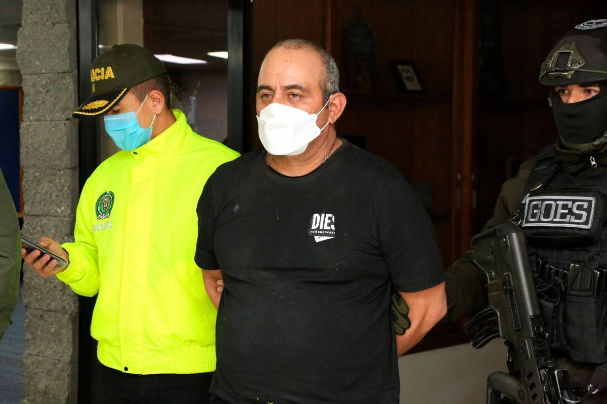 Con su captura se pone fin a la cacería de 12 años de alias “Otoniel”. Foto Cortesía Policía Nacional