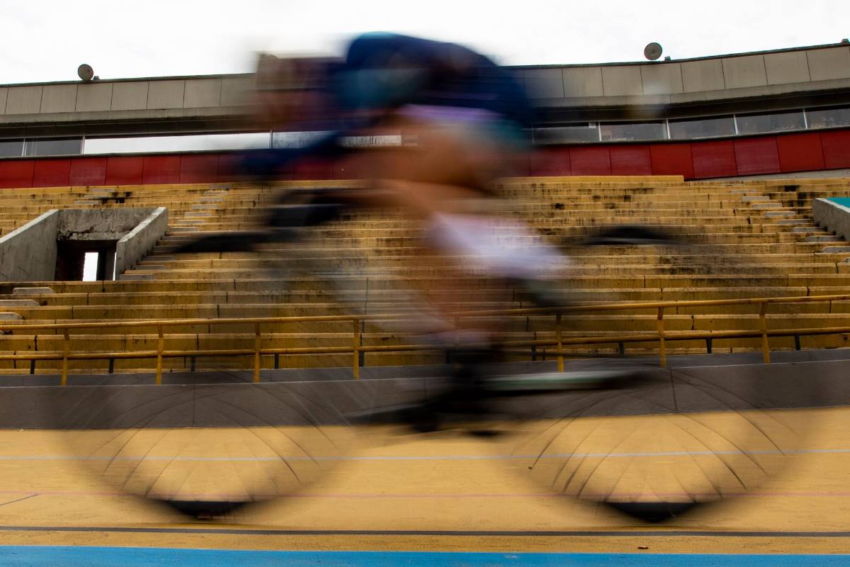 Una forma diferente para mostrar el ciclismo en pista. FOTO: Jaime Pérez