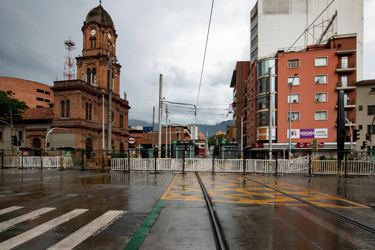 El tranvía no prestó servicio debido a las protestas. FOTO: Jaime Pérez