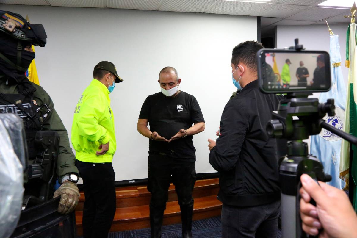 El presidente Iván Duque aseguró que, en su momento, Otoniel será extraditado a EE.UU., en donde es requerido por dos cortes por temas de narcotráfico. Foto Cortesía Policía Nacional
