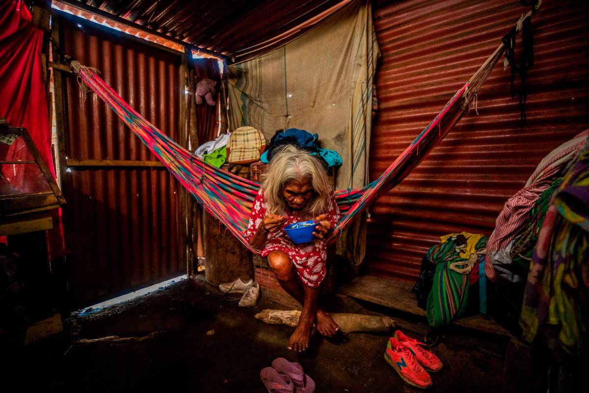 La señora María tiene 110 años, es la persona más longeva del lugar. FOTO: Camilo Suárez