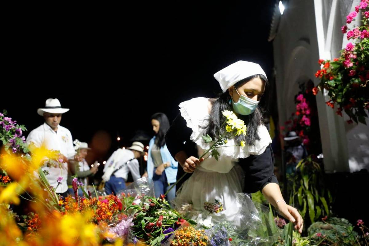 En veredas como El Plan (fotos) las familias silleteras trasnocharon preparando las silletas que lucirán en el desfile de este domingo. Foto: Camilo Suárez