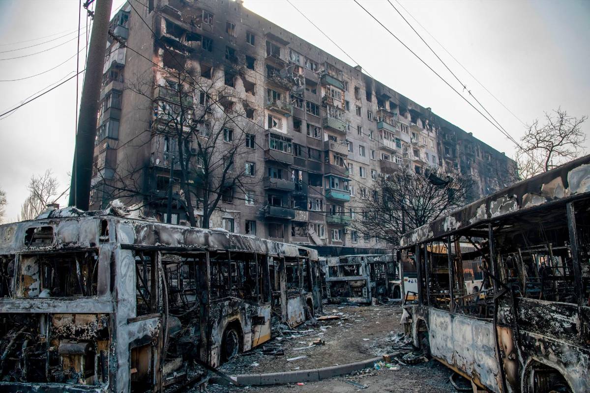 Kiev, la capital de Ucrania ha sido la más golpeada por los bombardeos rusos. Foto: GETTY
