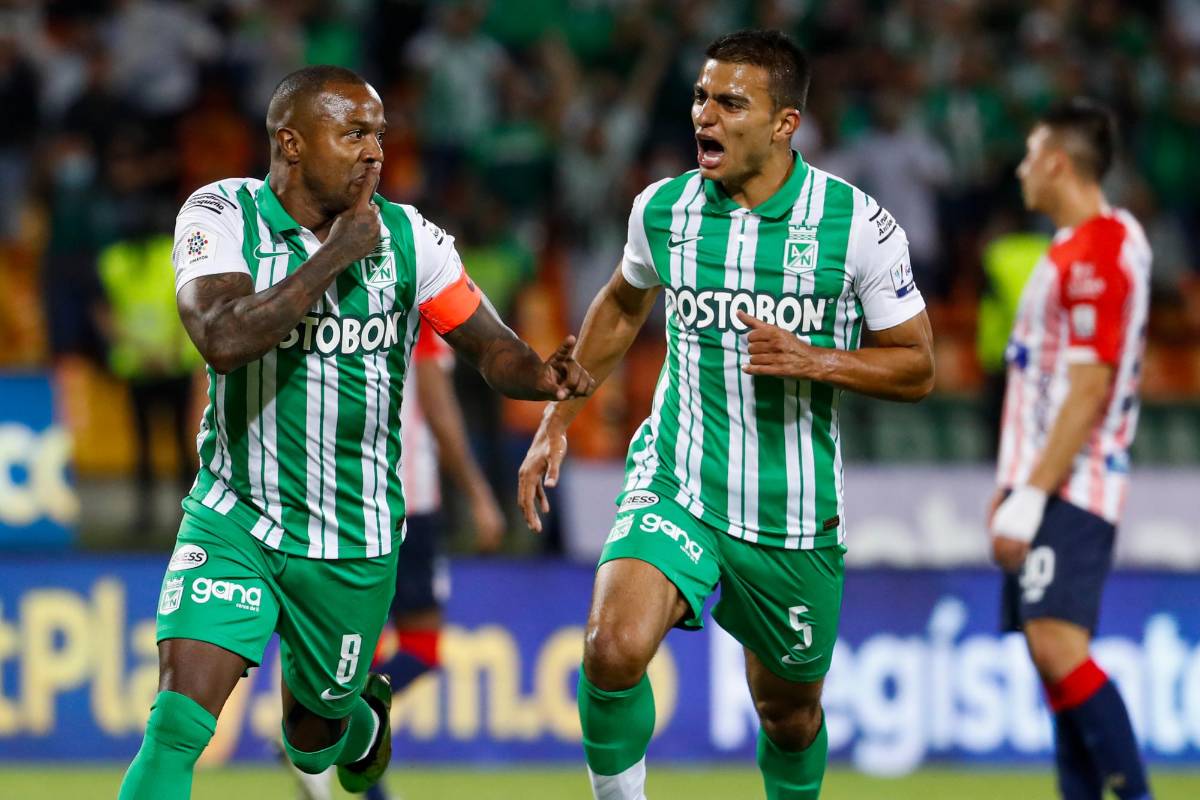 Dorlan Pabón puso a festejar a la hinchada en la buena presentación del equipo. Foto: Manuel Saldarriaga.