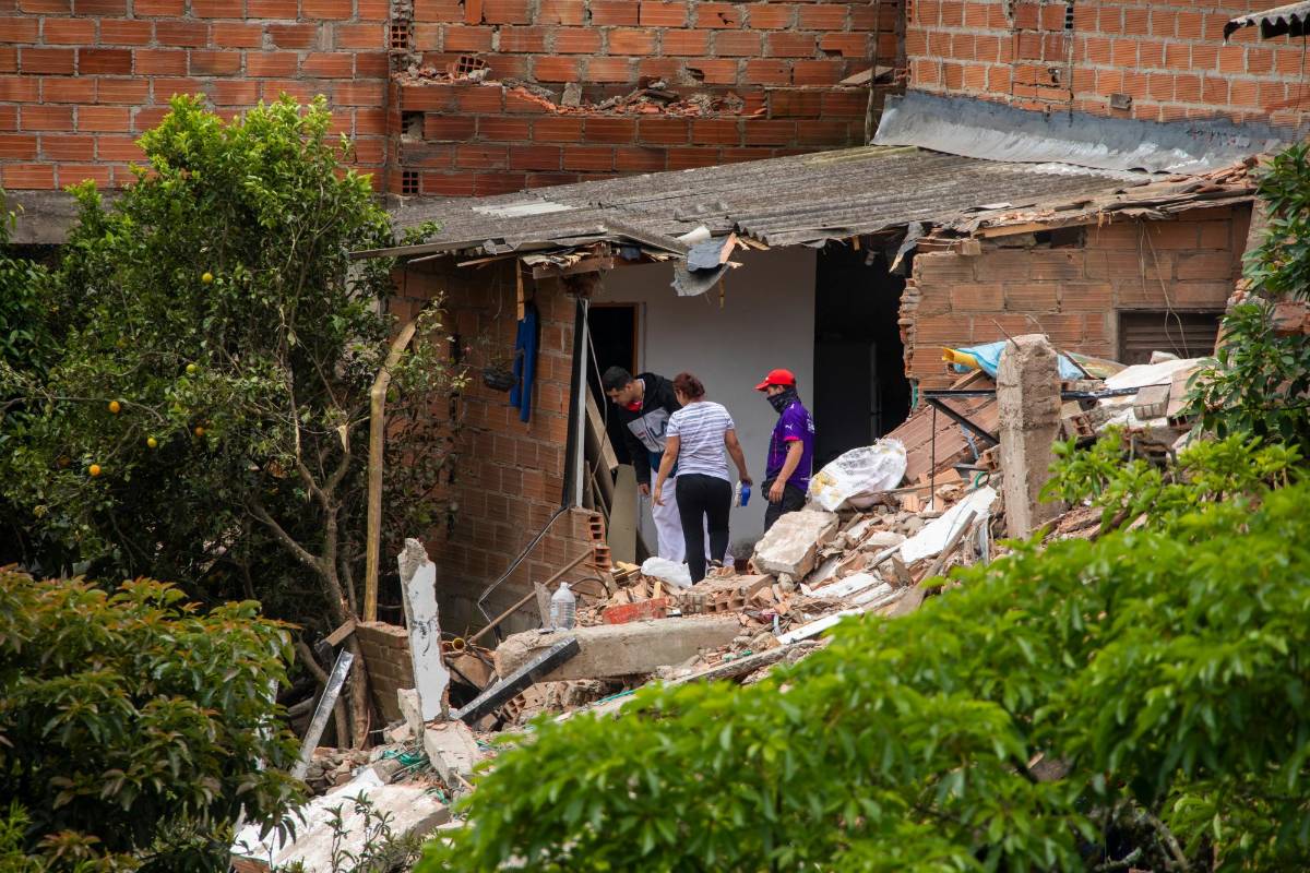 En el lugar también quedaron algunos animales como marranos y perros atrapados. Foto: Carlos Velásquez