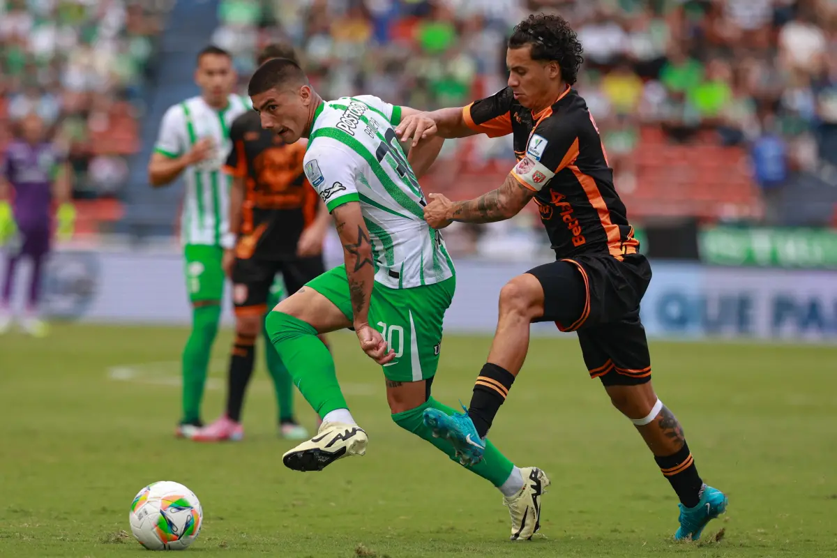 El gol de Bauzá, más fruto de su ímpetu y olfato que de una construcción colectiva, terminó siendo la única diferencia. Foto: Manuel Saldarriaga Quintero. 