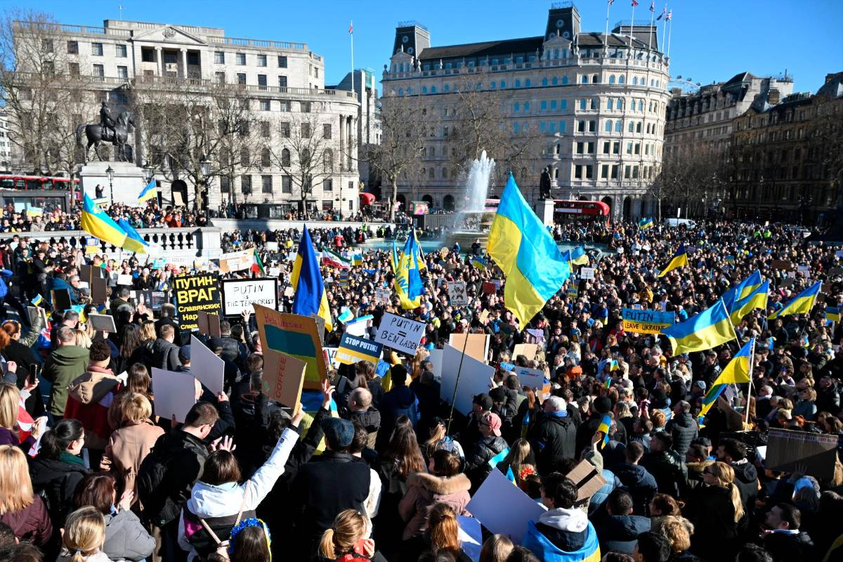 Manifestación en Londres. Foto: Getty