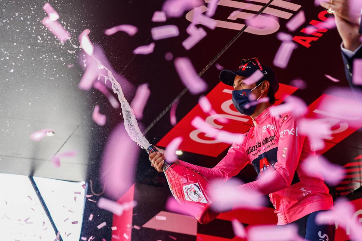 Egan logró ganar su segunda gran vuelta tras ganar el Tour de Francia en 2019. Foto: AFP