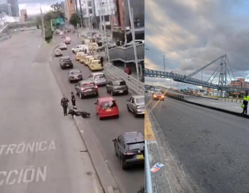 El siniestro vial ocurrió en la autopista Norte con calle 195, sentido sur–norte, donde las autoridades cerraron el paso durante varias horas mientras realizaban el levantamiento del cuerpo y atendían la emergencia. FOTO: redes sociales. 