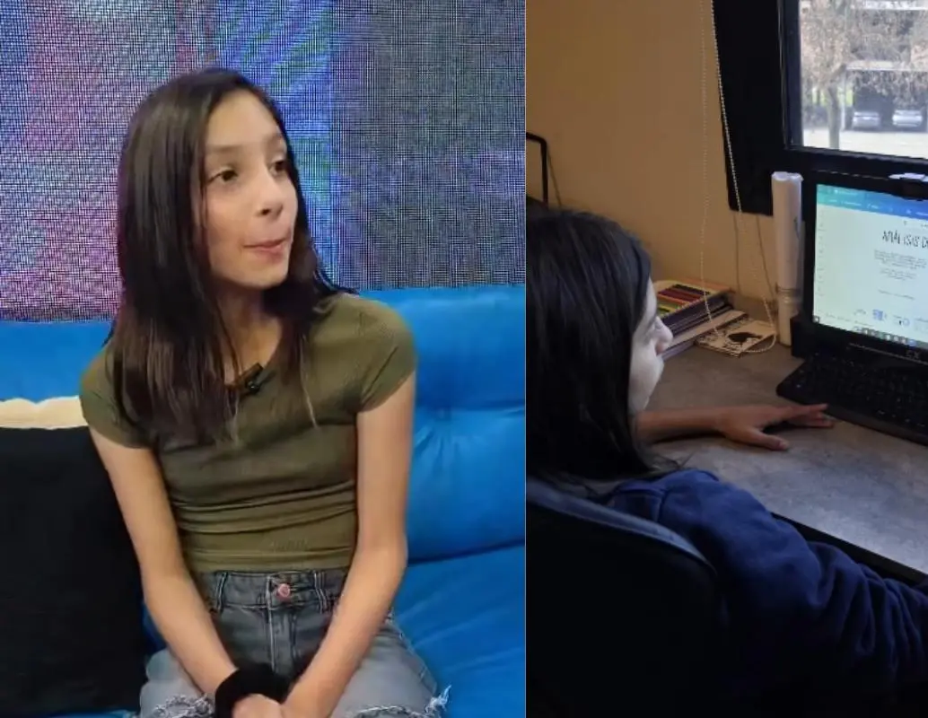 Lara Ghione terminó una diplomatura universitaria a los 12 años mientras aún cursa el último grado de primaria en Rosario. FOTO: Lara Ghione vía instagram. 