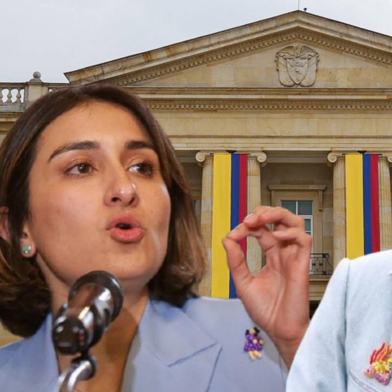 A la izquierda, Laura Sarabia, actual embajadora en Reino Unido; a la derecha, Luis Carlos Leal, exsuperintendente de Salud. Foto: Colprensa.