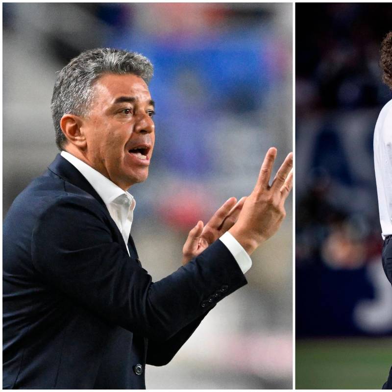 Marcelo Gallardo y Diego Forlán, dos leyendas del fútbol sudamericano. FOTOS: X Conmebol y Uruguay
