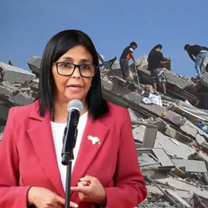 Los reclamos al manejo que ha tenido el liderazgo de Delcy Rodríguez en el país vecino tras los sismos han colmado las redes sociales en las semanas posteriores al desastre natural. Foto: AFP