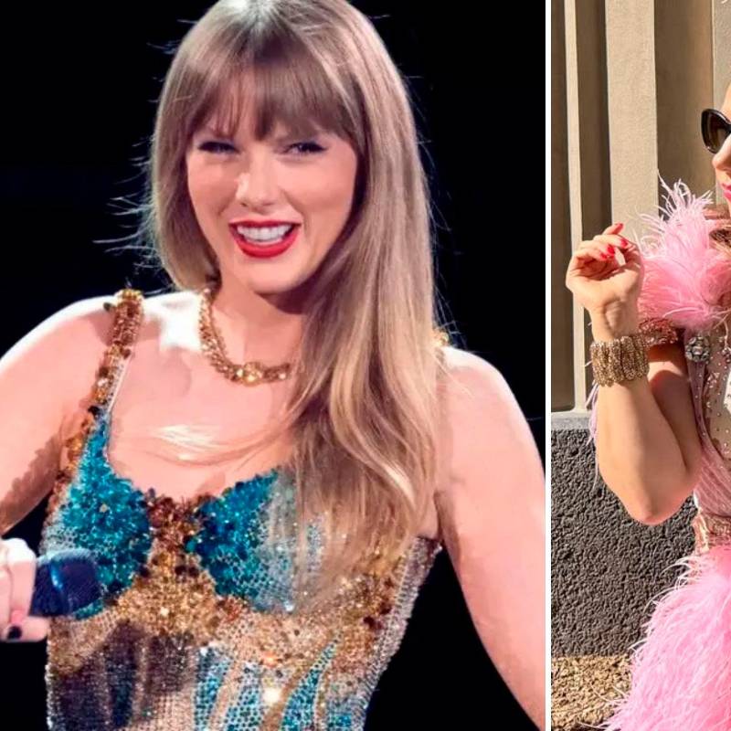 Taylor Swift (izquierda) fue demandada por Maren Wade al considerar que la cantante violó sus derechos de marca. FOTOS: AFP y tomada de redes sociales