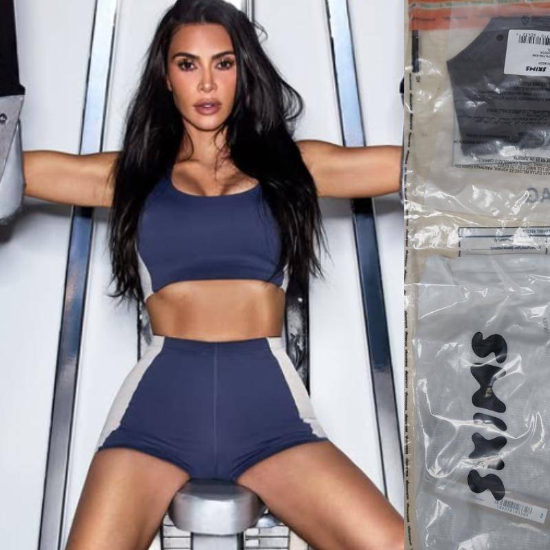 El cargamento de ropa de la marca Skims fue utilizado para ocultar cocaína valuada en cerca de 10 millones de dólares, según las autoridades del Reino Unido. FOTO: Kim Kardashian vía Instagram, Agencia Nacional contra el Crimen. 
