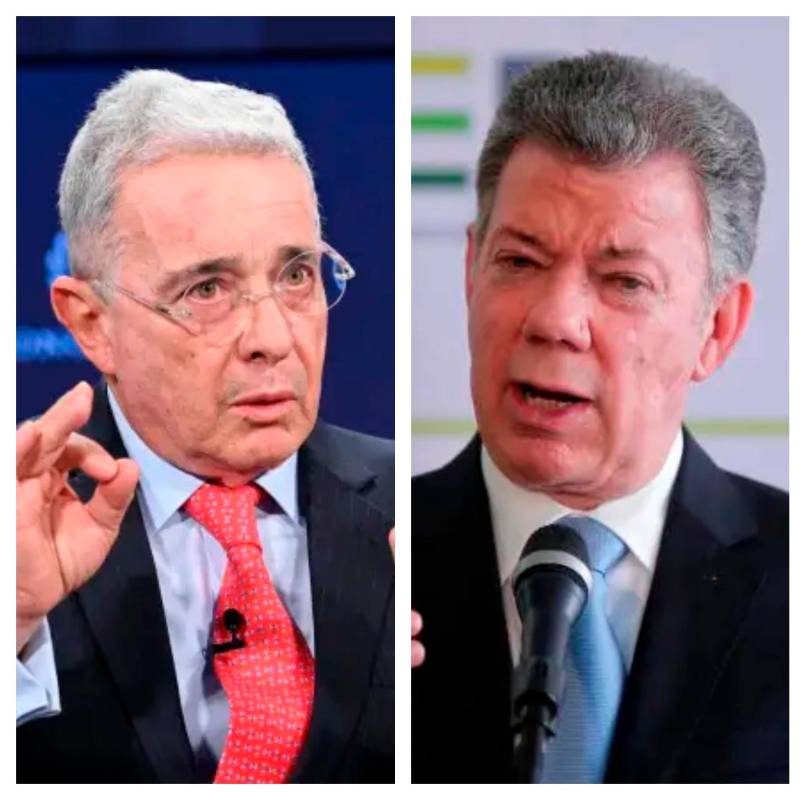 Los expresidentes Álvaro Uribe, Juan Manuel Santos e Iván Duque rechazaron la intención de Gustavo Petro de convocar una consulta popular por decreto, tras su hundimiento en el Senado. FOTO: GETTY-COLPRENSA-CARLOS VELÁSQUEZ