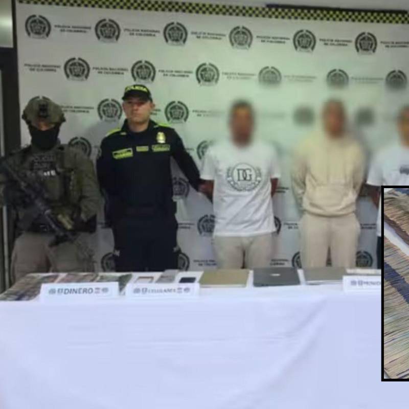 La Policía junto a autoridades de Estados Unidos capturaron a cinco sujetos que tendrían presuntas conexiones con el Cartel Jalisco Nueva Generación de México. Foto: Dijín 
