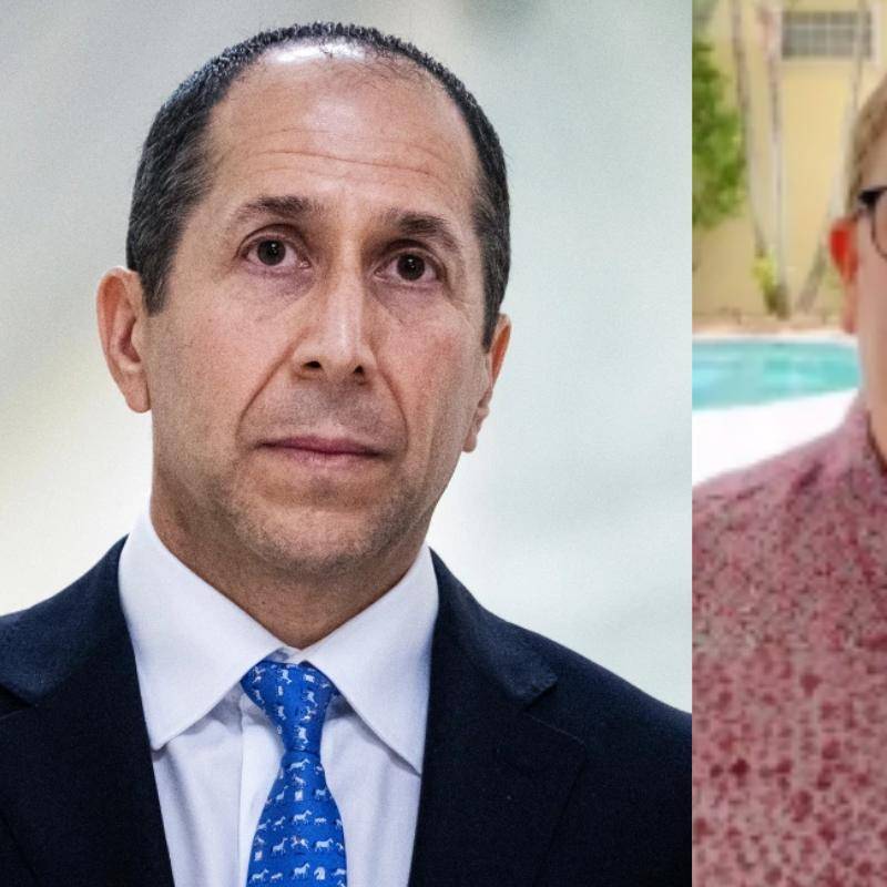 El contador Richard Kahn (izquierda) y su abogado Darren Indyke (derecha) son los custodios del patrimonio del empresario Jeffrey Epstein tras su muerte en 2019. FOTO: Getty Images/redes sociales.